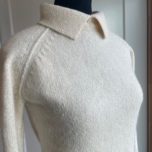 Sunday Best Polo Angora and Lambs Wool Cream Sweater